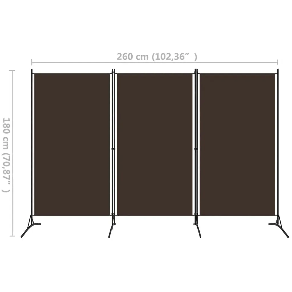 parawan-3-panelowy-brazowy-260-x-180-cm
