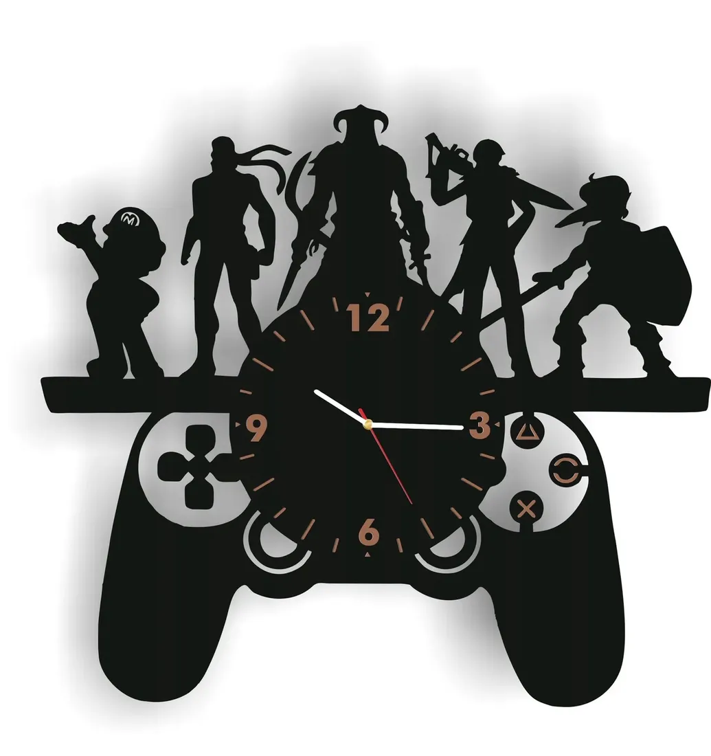 zegar-scienny-pad-playstation-prezent-dla-gracza