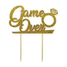 topper-papierowy-game-over-diament-zloty-brokat-135-x-16-cm