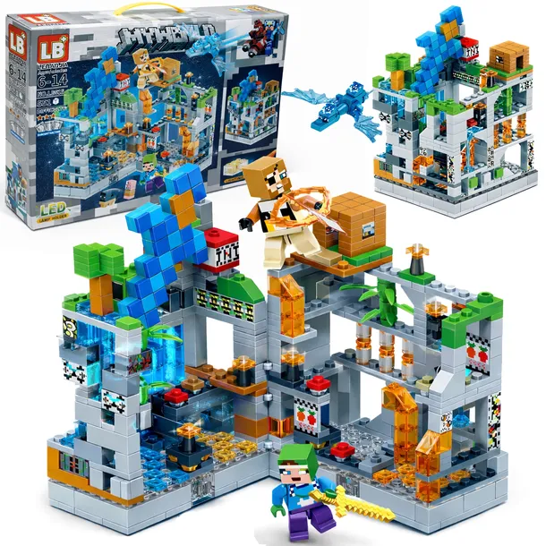 My World Minecraft Klocki Mroźna Jaskinia LED 551