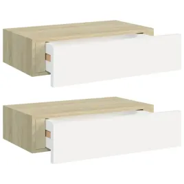 polki-scienne-z-szuflada-2-szt-dab-i-biel-40x235x10cm-mdf