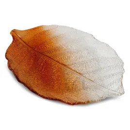 patera-dekoracyjna-lisc-sava-35x24x3-pomaranczowa