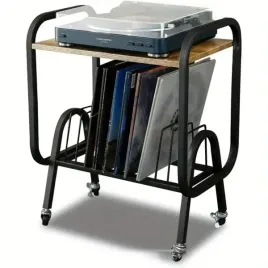 stolik-pod-gramofon-z-polka-na-plyty-winylowe-na-kolkach