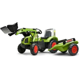 falk-traktor-na-pedaly-z-lyzka-i-przyczepka-zielony-claas-od-3-lat