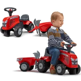falk-traktorek-baby-massey-ferguson-czerwony-z-przyczepka-akc-od-1-roku