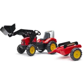 falk-traktor-red-supercharger-na-pedaly-z-przyczepa-od-3-lat