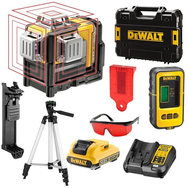 DCE089D1R Laser krzyżowy DeWalt + statyw+ detektor