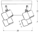 forma-plafon-4x4w-led-chrom