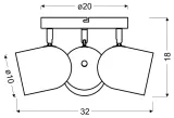 azuro-plafon-3x40w-e27-bialy