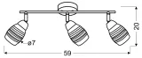milton-listwa-3x10w-e14-led-chrom