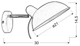 durio-kinkiet-1x40w-e14-bialy