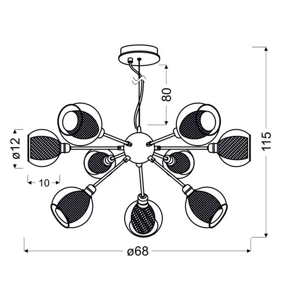 dixi-zwis-9x40w-e14-chrom