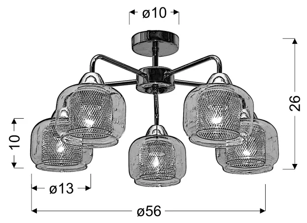 ray-ampla-5x40w-e14-chrom