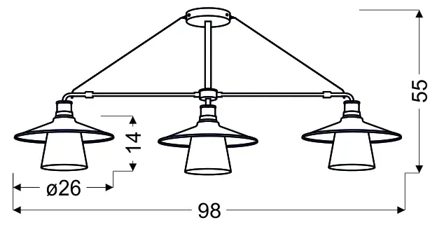 loft-zwis-3x60w-e27-czarny