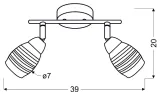 milton-listwa-2x10w-e14-led-chrom