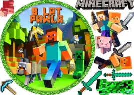 oplatek-na-tort-minecraft-4-okrag-na-gore-8-elementow-na-bok-tortu