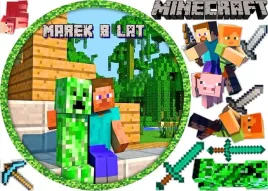 oplatek-na-tort-minecraft-2-okrag-na-gore-8-elementow-na-bok-tortu