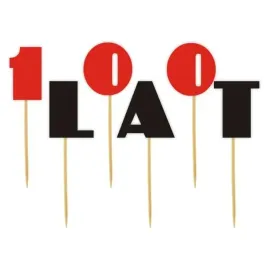 pikery-100-lat-czerwono-czarne-6-szt