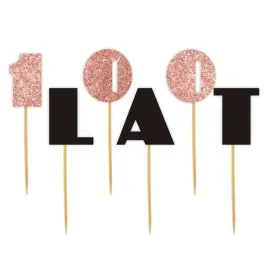 pikery-100-lat-czarny-rose-gold-brokat-6-szt