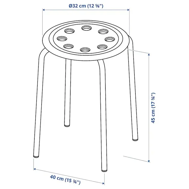 ikea-marius-stolek-taboret-krzeslo-45-cm-czarne-waga-z-opakowaniem-1-91-kg