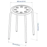 ikea-marius-stolek-taboret-krzeslo-45-cm-czarne-waga-z-opakowaniem-1-91-kg