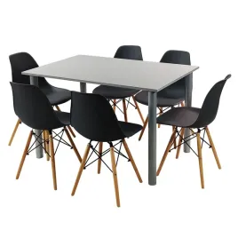 zestaw-stol-lugano-120-szary-i-6-krzesel-milano-czarnych