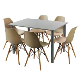 zestaw-stol-lugano-120-szary-i-6-krzesel-milano-bezowych