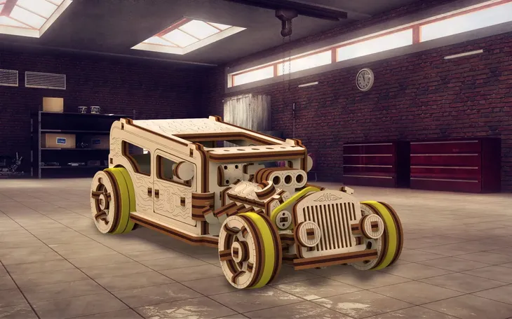 drewniane-puzzle-3d-samochod-hot-rod