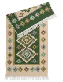 dywan-kilim-tkany-dwustronny-wzor-80x150-zielony