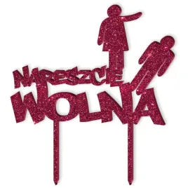 topper-z-pleksy-nareszcie-wolna-rozowy-brokat-15-x-165-cm