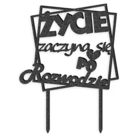 topper-z-pleksy-zycie-zaczyna-sie-po-rozwodzie-czarny-brokat-13-x-19