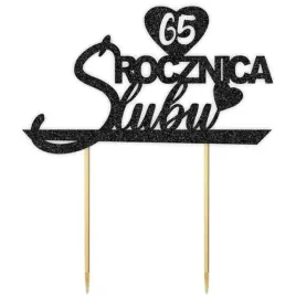 topper-papierowy-65-rocznica-slubu-czarny-brokat-155-x-175-cm