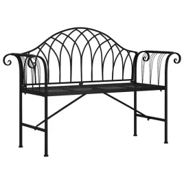 czarna-metalowa-lawka-ogrodowa-2-osobowa-128-x-445-x-88-cm