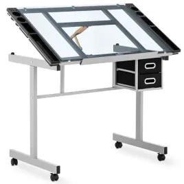 biurko-stol-kreslarski-szklany-mobilny-z-szufladami-do-rysowania-szkicowani