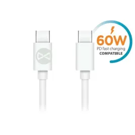 forever-kabel-usb-c-usb-c-10-m-3a-bialy