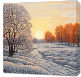 obraz-60x60cm-zima-w-odcieniach-ognia