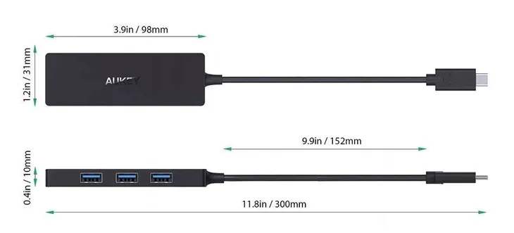 hub-aukey-usb-cb-c64-czarny-stan-nowy