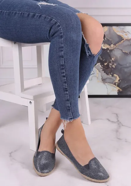 szare-blyszczace-espadryle-stan-nowy