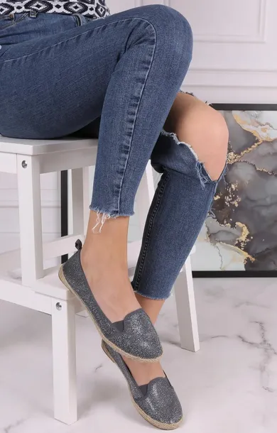 szare-blyszczace-espadryle-rozmiar-40