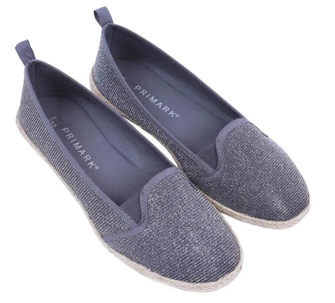 szare-blyszczace-espadryle-stan-nowy-rozmiar-40