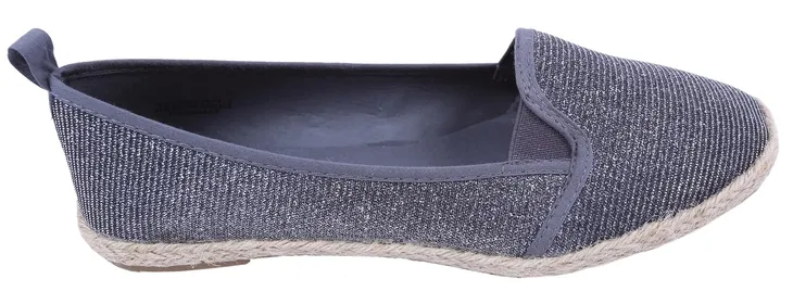 szare-blyszczace-espadryle-stan-nowy-kolor-szary