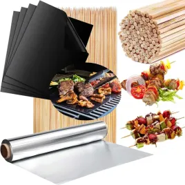 folia-aluminiowa-mocna-10m-patyczki-do-szaszlykow-maty-teflonowe-4szt