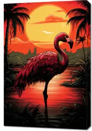 obraz-60x90cm-flaming-nad-woda