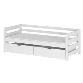 drewniane-lozko-dzieciece-z-szufladami-ergo-80x180-biale-z-szufladami