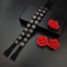 ozdobne-ramiaczka-do-biustonosza-hand-made-czarne-kwiatki-flora