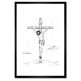 plakaty-w-ramie-40x60-ukrzyzowanie-jezus-krzyz