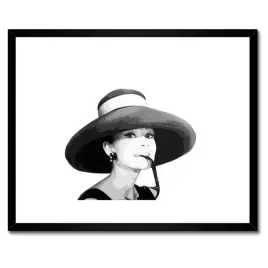 plakaty-w-ramie-50x40-hepburn-w-kapeluszu