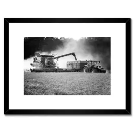 plakaty-w-ramie-40x30-zniwa-traktor-kombajn