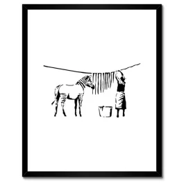 plakaty-w-ramie-40x50-pranie-zebry-banksy-paski