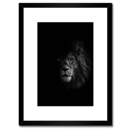 plakaty-w-ramie-30x40-lew-w-cieniu-krol